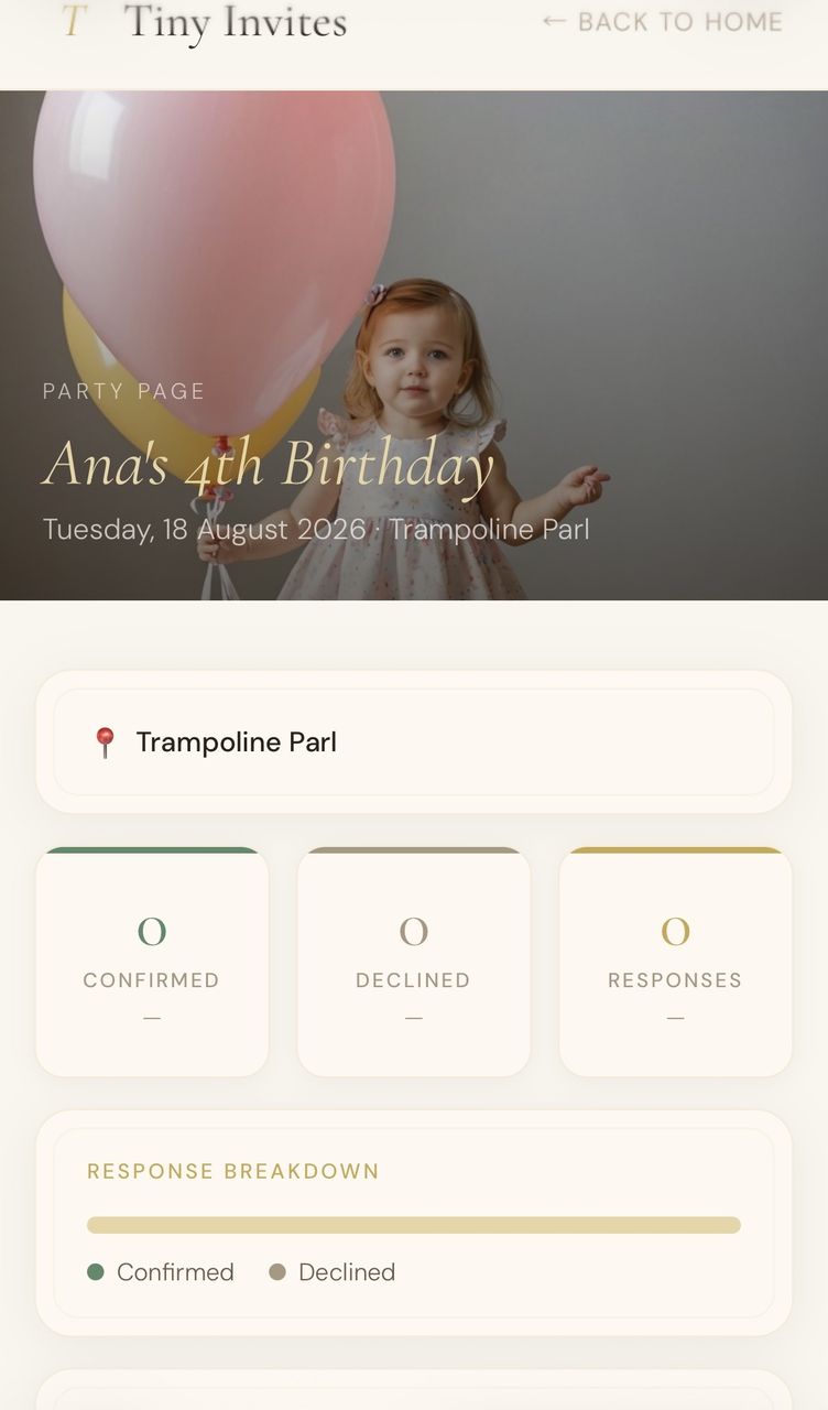 Daisy's party invite