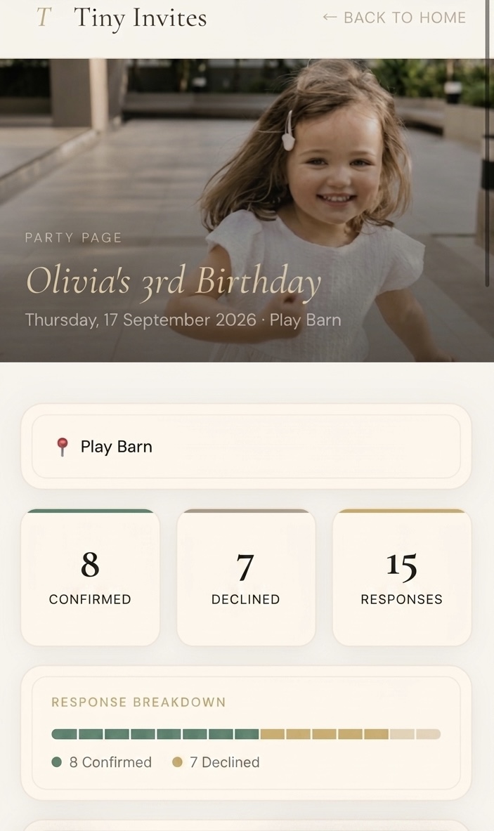 Daisy's party invite
