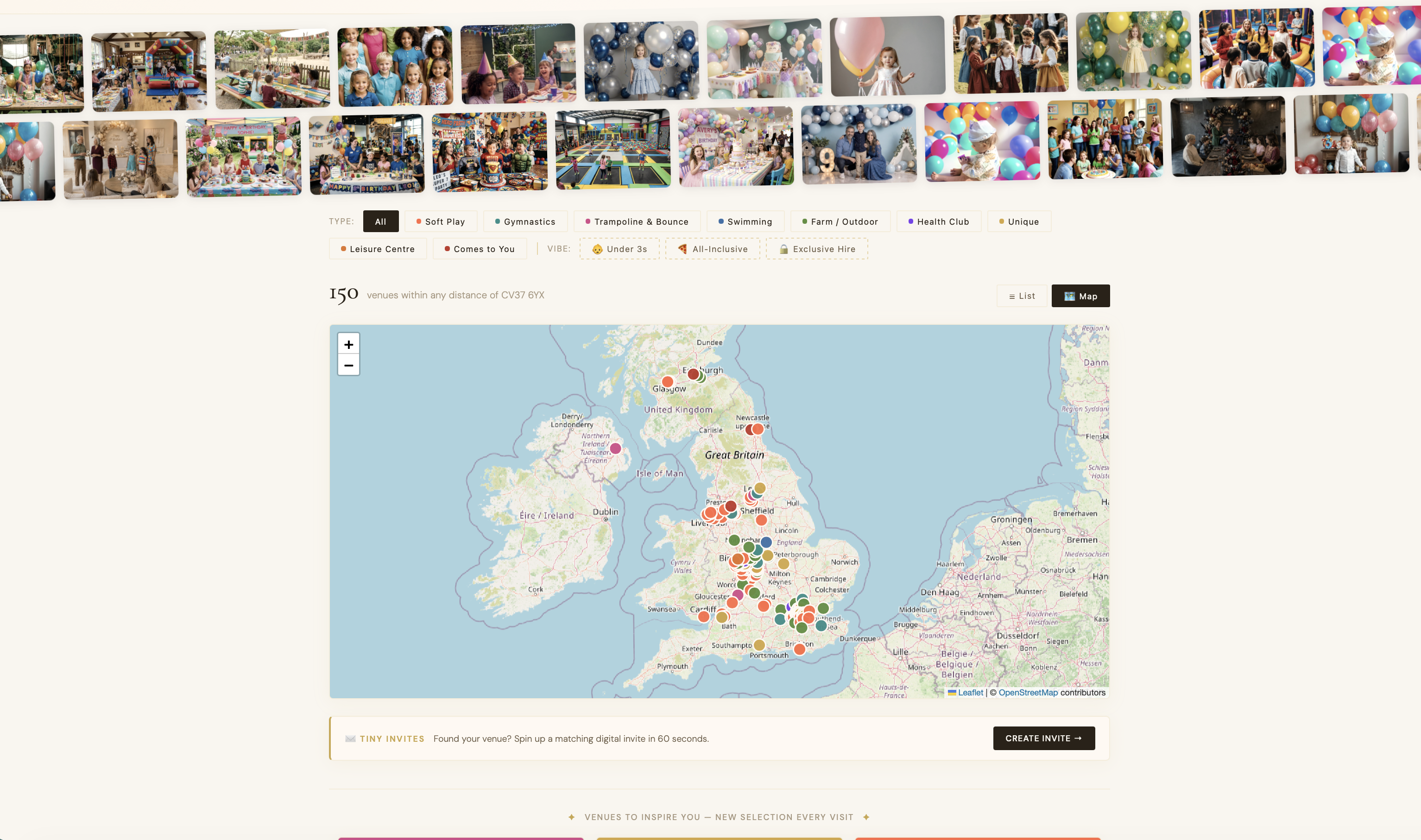 Party Finder venue search